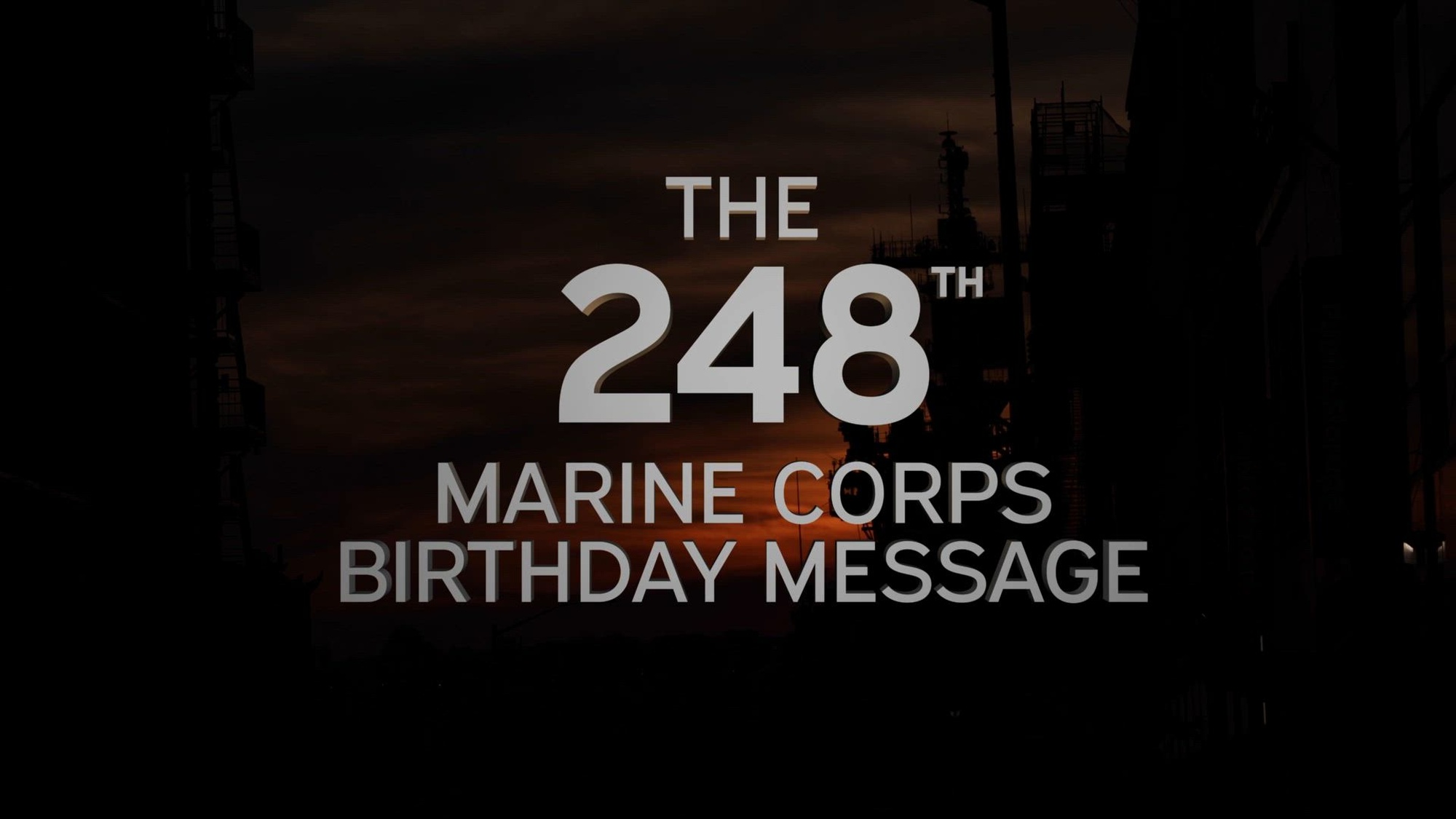 On November 10, 2023, U.S. Marines around the globe will celebrate 248 years of success on the battlefield, and reaffirm their commitment to our Corps' proud legacy of honor, courage and commitment. This year, the Commandant of the Marine Corps, Gen. Eric M. Smith and Sergeant Major of the Marine Corps Carlos A. Ruiz remind us all that Marines are professional warfighters who have earned their reputation of discipline and lethality in the crucible of combat. (U.S. Marine Corps video by SSgt Joshua Chacon, SSgt John Martinez, GySgt Melissa Marnell and Mr. Rick Robinson)