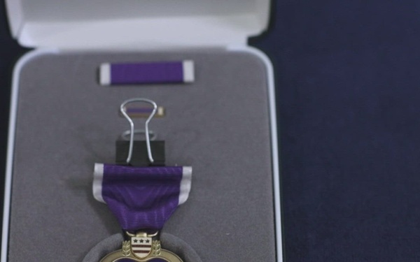 Perseverance rewarded: Soldier receives Purple Heart 12 years after sustaining combat-related injuries - B Roll