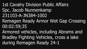 Armored Vehicles Cross Belton Lake during Remagen Ready