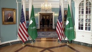 Secretary of State Antony J. Blinken meets with African Union Commission Chairperson Moussa Faki Mahamat