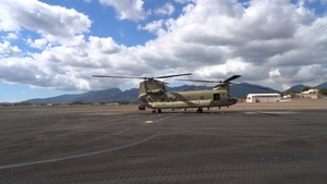 Hawaii Army National Guard provides aerial fire suppression for wild fire in Mililani