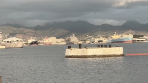 Seven Tankers Pierside at Joint Base Pearl Harbor-Hickam, Hawaii