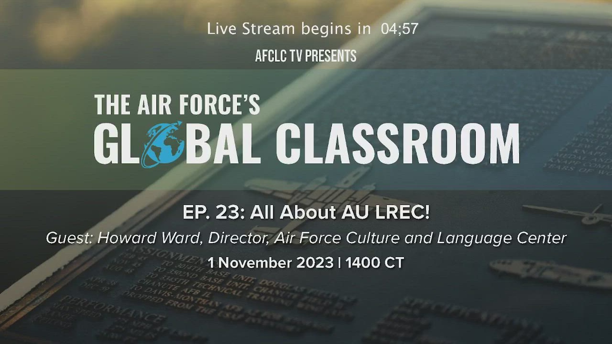 On today’s episode of #AFCLCTV, it’s all about AU LREC‼️ Join us as we chat with AFCLC Director Howard Ward about the upcoming Air University LREC Symposium, LREC Month, and the importance of LREC education.