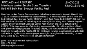 Merchant Tanker Empire State Transfers Red Hill Bulk Fuel Storage Facility Fuel