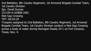 First Team Troopers Conduct Wet Gap Crossing