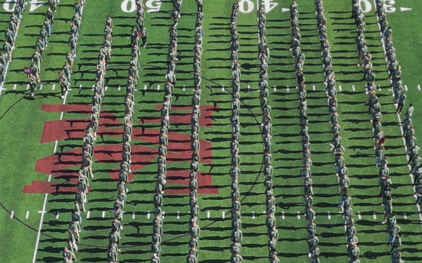 Call To Service Rehersal At Morehouse Drone Footage