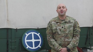 LTC Clark gives a shout-out to the Nebraska Women's Volleyball team