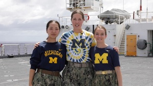 Michigan Wolverines Shoutout - Lt. Taylor Perry, Lt. Kim Kozlowski, ENS Sunny Lee
