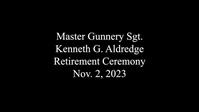Master Gunnery Sgt. Kenneth G. Aldredge retires after 27 years of faithful service.