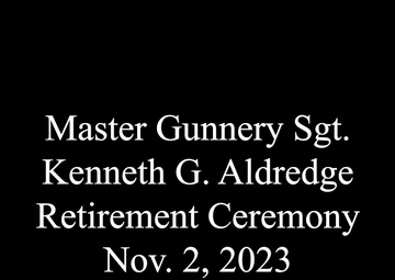 Master Gunnery Sgt. Kenneth G. Aldredge retires after 27 years of faithful service.