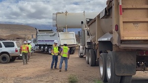 USACE conducts certifications for trucks that will haul wildfire debris from Kula, HI