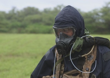 Soldiers with the 8th TSC, 8th MP, CBRN and EOD conduct CBRN ordnance training
