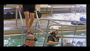 Soldiers conduct water egress training
