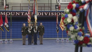 Soldiers, Veterans, and members of the Fort Drum community attended a Veterans Day Ceremony on Fort Drum, New York, Nov. 9, 2023.