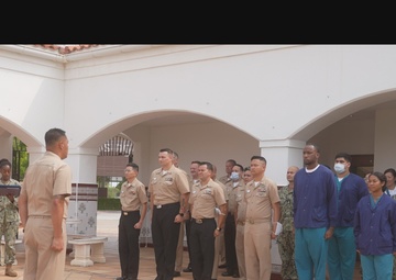 HMC Acosta's Reenlistment at NMRTC Rota, Spain