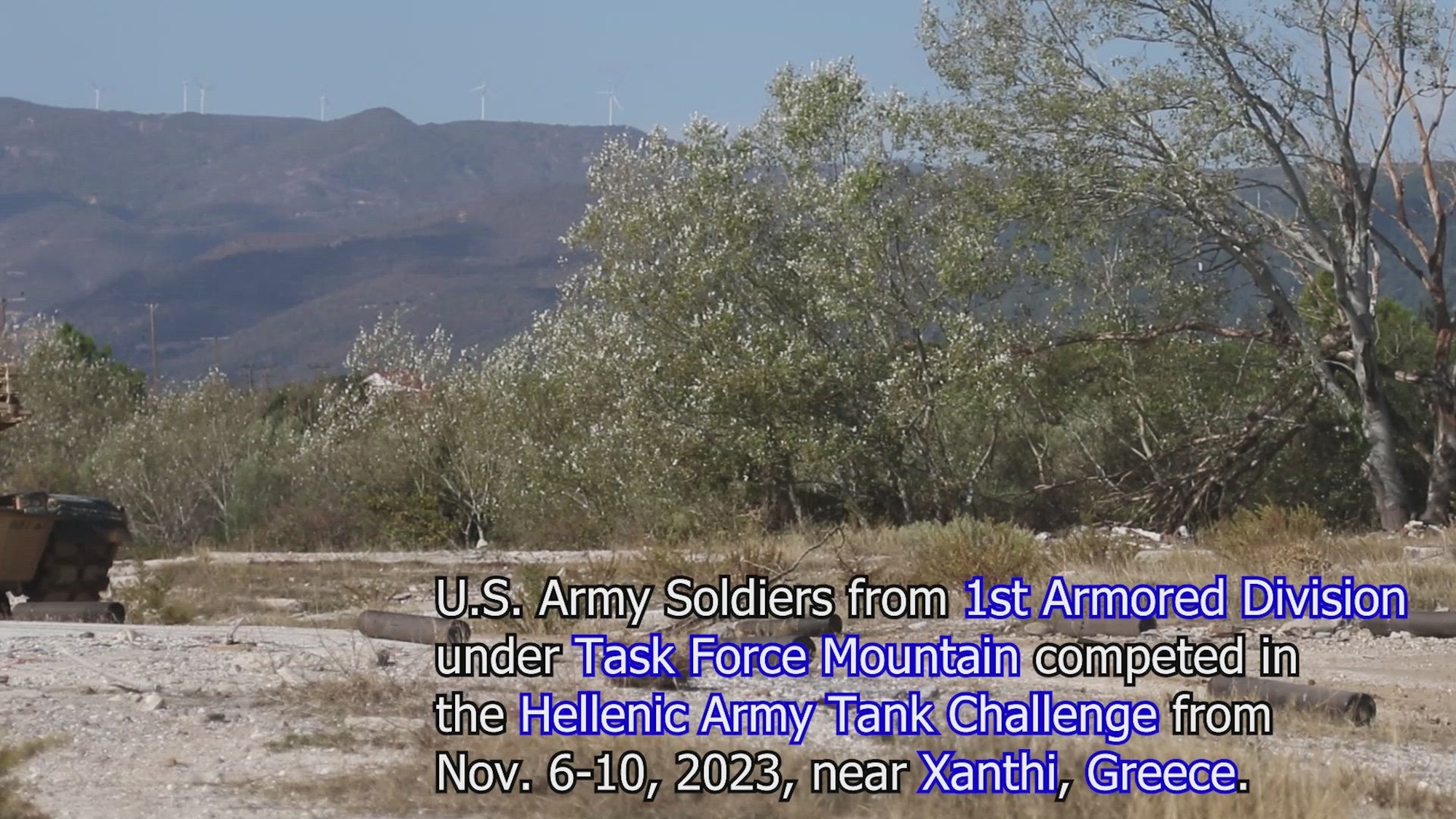 Soldiers with the 1st Battalion, 6th Infantry Regiment, 2nd Brigade Combat Team, 1st Armored Division compete in the Hellenic Army Tank Challenge, Nov. 6-10, 2023, near Xanthi, Greece. The competition serves to enhance the lethality of U.S. forces while strengthening bonds and interoperability with NATO allies. (U.S. Army photo by Spc. Kade M. Bowers)