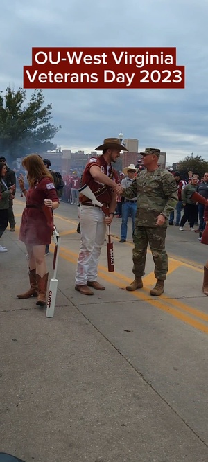 Fort Sill Command participates in OU v West Virginia game