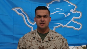 Detroit Lions Holidays Shoutout - Cpl. Gallardo