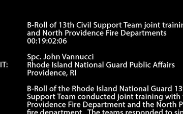 B-Roll of 13th Civil Support Team joint training with East and North Providence Fire Departments