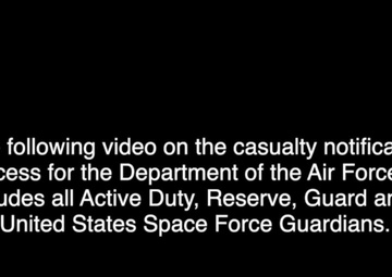 AFPC | Air Force Casualty Branch | Notification Officer Training | Subtitled