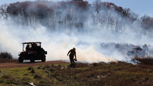 Fort McCoy prescribed burn team manages mid-November prescribed burn at installation