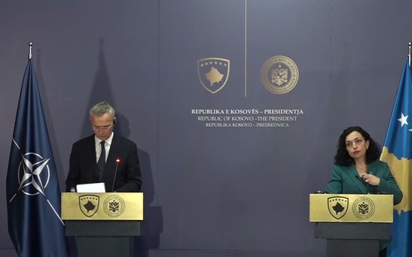 Joint press conference by the NATO Secretary General and Dr Vjosa Osmani of Kosovo (Q&amp;A) - IT - 20/11/23