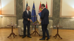 Bilateral meeting between NATO Secretary General and the President of Serbia - b-roll - 21/11/23