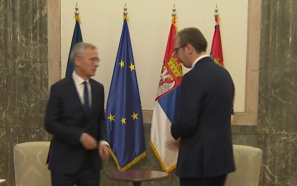 Bilateral meeting between NATO Secretary General and the President of Serbia - b-roll - 21/11/23
