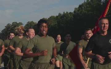 Marine Corps Combat Service Support Schools celebrates 248th birthday of the Marine Corps with motivational run