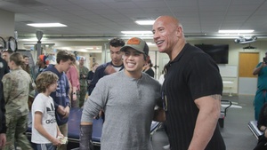 Dwayne "The Rock" Johnson Visits Walter Reed