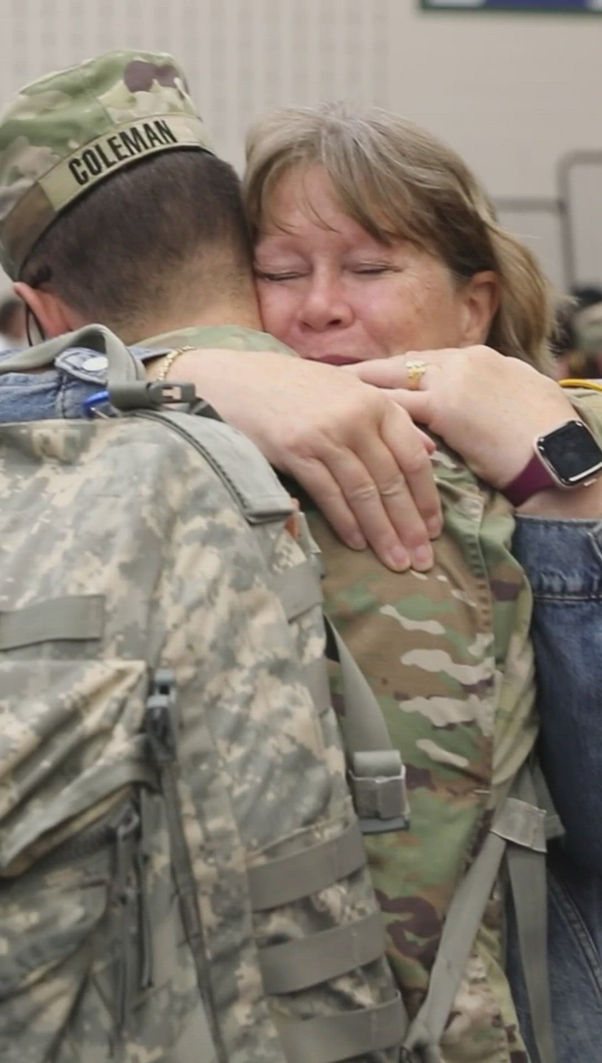 Soldiers assigned to the 3rd Combat Aviation Brigade reunite with their Families at a welcome home ceremony at Hunter Army Airfield, Georgia, Nov. 21, 2023. These Soldiers were able to make it back to their home station just in time to spend Thanksgiving with their Families.