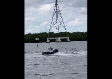 Coast Guard, partner agencies stop runaway skiff off Philippe Park