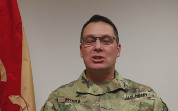 COL John P. Myers, Commander of the 163rd Regional Support Group holiday greetings.
