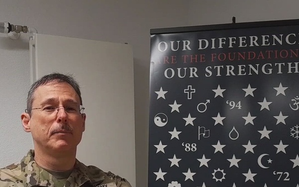 Lt. Col. Yves Le Blanc of the Office of the Surgeon General, 7th Mission Support Command holiday greetings.