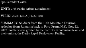 10th Mountain Division Redeployment