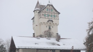 Snow falling in Grafenwoehr