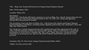 Brig. Gen. Gronewold Sworn In as Oregon Adjutant General