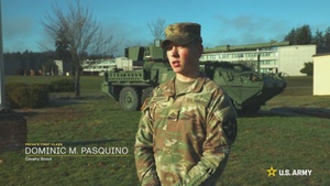 Why does this Cavalry Scout serve the U.S. Army?