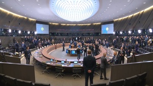 Meeting of the NATO-Ukraine Council in Foreign Ministers session with Sweden (B-ROLL) (29 Nov. 2023)
