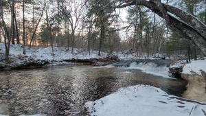 November 2023 Wintry Scene at Trout Falls at Fort McCoy's Pine View Recreation Area
