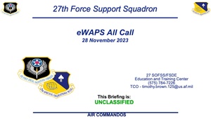 Cannon AFB e-WAPS all call
