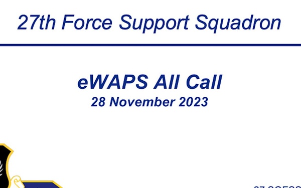 Cannon AFB e-WAPS all call