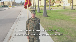 MCRD SD, Kilo Company, Honor Graduate