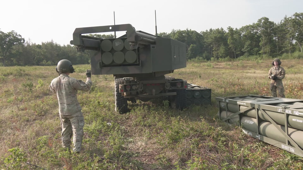 DVIDS - Video - 1-121st Field Artillery Regiment loading HIMARS pods