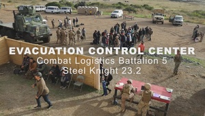 Steel Knight 23.2: CLB-5 rehearses evacuation control center procedures