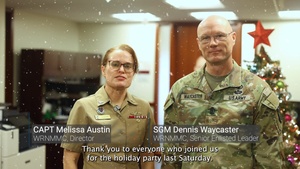Holiday address from leadership at Walter Reed