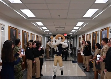 CNO participates in Army-Navy Game Pentagon Pep Rally