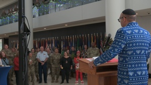 ANG Readiness Center Holds Menorah and Tree Lighting Ceremony