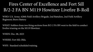 B/2-2 Field Artillery Battalion M119 Howitzer Livefire B-Roll