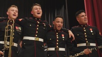 Marine Corps Quantico Band performs at the 2023 Annual Holiday Concert. (B-roll Package)